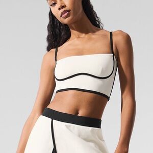 Alo Airbrush Streamlined Bra Tank Ivory